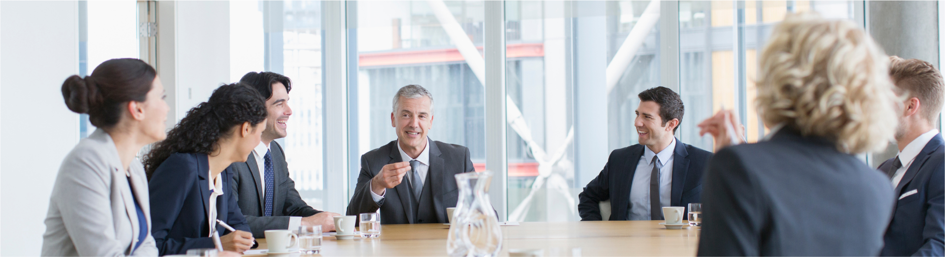 Corporate business people talking in conference room