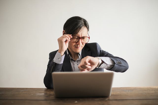 man working on laptop